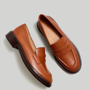 Madewell Tan Leather Slip-On Loafers
